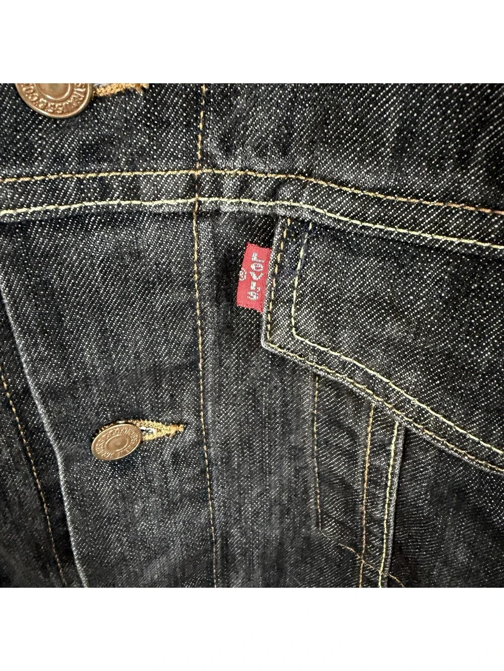Levi's Y2K 70507 Standard Trucker Charcoal Black Denim Jacket Mens Size XXL